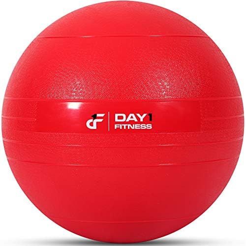  Weighted Slam Ball by Day 1 Fitness  9 Weight and 3 Color OPTIONS - No Bounce Medicine Ball - Gym Equipment Accessories for High Intensity Exercise, Functional Strength Training,