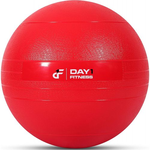  Weighted Slam Ball by Day 1 Fitness  9 Weight and 3 Color OPTIONS - No Bounce Medicine Ball - Gym Equipment Accessories for High Intensity Exercise, Functional Strength Training,