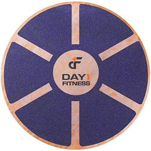  Day 1 Fitness Balance Board, 15.4”  360° Rotation, for Balance, Coordination, Posture - Large, Wooden Wobble Boards with 15° Tilting Angle for Workouts - Premium Core Trainer Equi