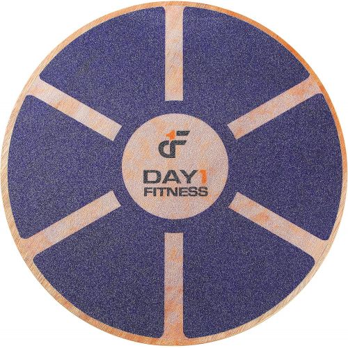  Day 1 Fitness Balance Board, 15.4”  360° Rotation, for Balance, Coordination, Posture - Large, Wooden Wobble Boards with 15° Tilting Angle for Workouts - Premium Core Trainer Equi