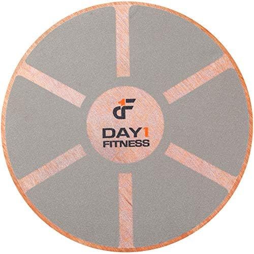  Day 1 Fitness Balance Board, 15.4”  360° Rotation, for Balance, Coordination, Posture - Large, Wooden Wobble Boards with 15° Tilting Angle for Workouts - Premium Core Trainer Equi