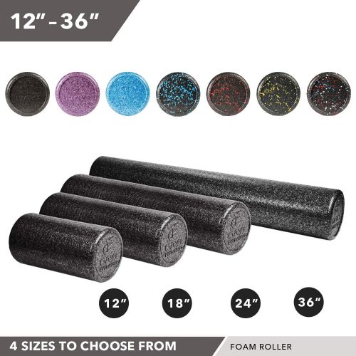  High Density Muscle Foam Rollers by Day 1 Fitness  4 SIZE OPTIONS and 7 COLORS TO CHOOSE FROM - Sports Massage Rollers for Stretching, Physical Therapy, Deep Tissue and Myofascial