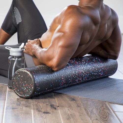  High Density Muscle Foam Rollers by Day 1 Fitness  4 SIZE OPTIONS and 7 COLORS TO CHOOSE FROM - Sports Massage Rollers for Stretching, Physical Therapy, Deep Tissue and Myofascial