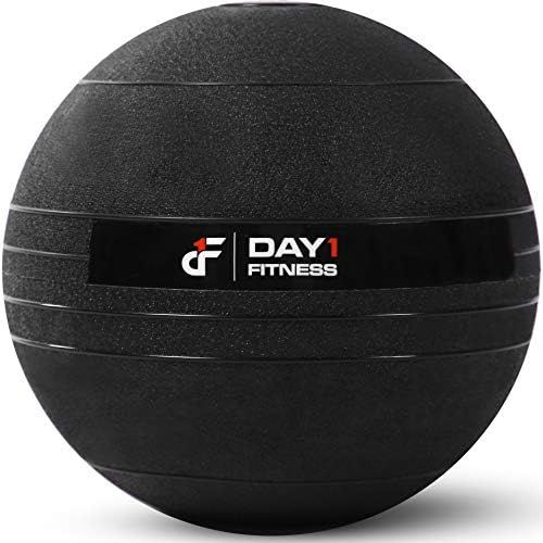  Weighted Slam Ball by Day 1 Fitness  9 Weight and 3 Color OPTIONS - No Bounce Medicine Ball - Gym Equipment Accessories for High Intensity Exercise, Functional Strength Training,