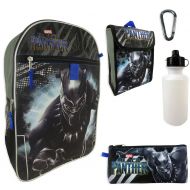 Day 1 School Supplies Kids 5-piece Black Panther Backpack Lunchbox Pencil Case Water Bottle Set