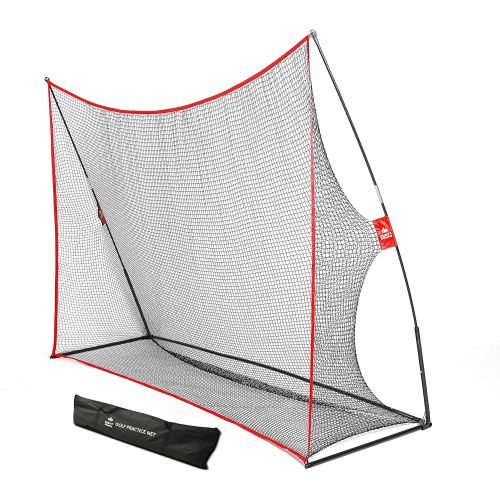  Practice Golf Hitting Net by Day 1 Sports - Large 10’ x 7’ - Portable Carry Bag - Indoor or Outdoor Use - Quick and Easy Assembly - Durable Golf Practice and Training Equipment, Pe