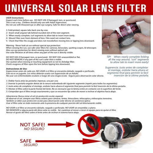  DayStar Filters 50mm White-Light Universal Lens Solar Filter (Single, 50-69mm OD)