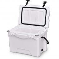 Dayanaprincess 20QT Handle White New Portable Lockable Fishing Camping Cooler Ice Chest Cooler Cold New Useful Outdoor Forest Pool Beach Camping Hiking Picnic Party Fresh