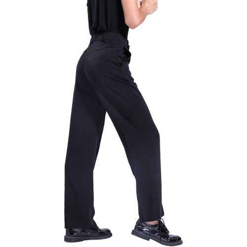  Daydance Black Mens Boys Latin Ballroom Tango Modern Salsa Dance Pant