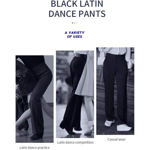  Daydance Black Mens Boys Latin Ballroom Tango Modern Salsa Dance Pant