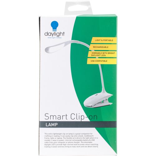  Daylight Smart Clip On Lamp: White