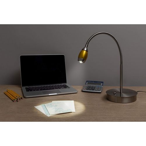  Daylight24 202071-39 Adjustable Beam LED Desk Lamp, 7 x 6 x 19.5, Brushed NickelGold