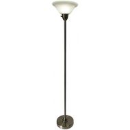 Daylight24 daylight24 602014-15 6W LED Natural Daylight Torchiere Cordless Floor Lamp, 13 x 13 x 71, Brushed Nickel