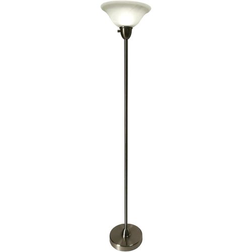  Daylight24 daylight24 602014-15 6W LED Natural Daylight Torchiere Cordless Floor Lamp, 13 x 13 x 71, Brushed Nickel