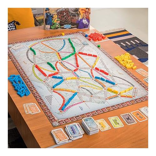  Ticket to Ride Board Game | Family Board Game | Board Game for Adults and Family | Train Game | Ages 8+ | For 2 to 5 players | Average Playtime 30-60 minutes | Made by Days of Wonder