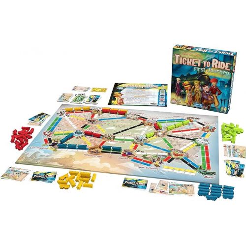  Ticket to Ride First Journey Board Game - Fun and Easy for Young Explorers! Train Strategy Game, Family Game for Kids & Adults, Ages 6+, 2-4 Players, 15-30 Min Playtime, Made by Days of Wonder