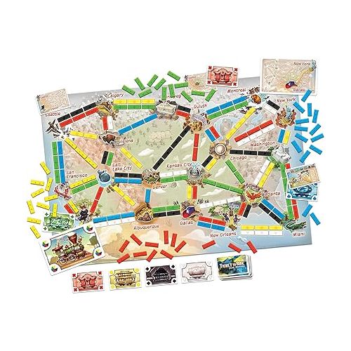  Ticket to Ride First Journey Board Game - Fun and Easy for Young Explorers! Train Strategy Game, Family Game for Kids & Adults, Ages 6+, 2-4 Players, 15-30 Min Playtime, Made by Days of Wonder