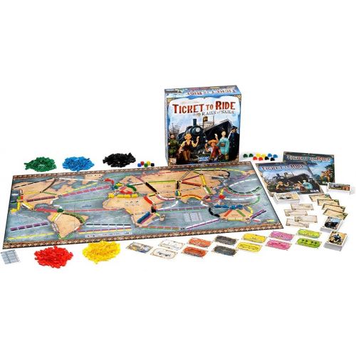  Ticket to Ride Rails & Sails Board Game - Train Route-Building Strategy Game, Fun Family Game for Kids & Adults, Ages 10+, 2-5 Players, 90-120 Minute Playtime, Made by Days of Wonder