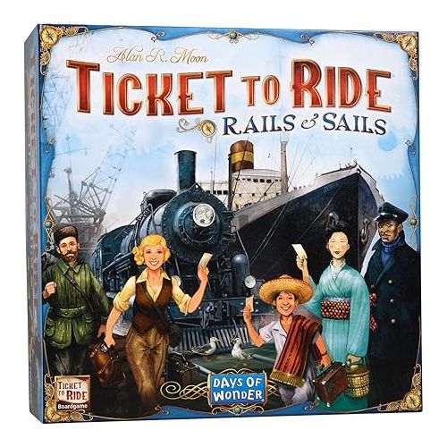  Ticket to Ride Rails & Sails Board Game - Train Route-Building Strategy Game, Fun Family Game for Kids & Adults, Ages 10+, 2-5 Players, 90-120 Minute Playtime, Made by Days of Wonder
