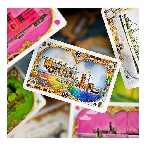  Ticket to Ride Rails & Sails Board Game - Train Route-Building Strategy Game, Fun Family Game for Kids & Adults, Ages 10+, 2-5 Players, 90-120 Minute Playtime, Made by Days of Wonder