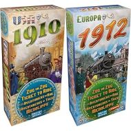 Days of Wonder Ticket to Ride USA 1910 Board Game Expansion & Europa 1912 Board Game Expansion Family Board Game Board Game for Adults and Family Train Game Ages 8+