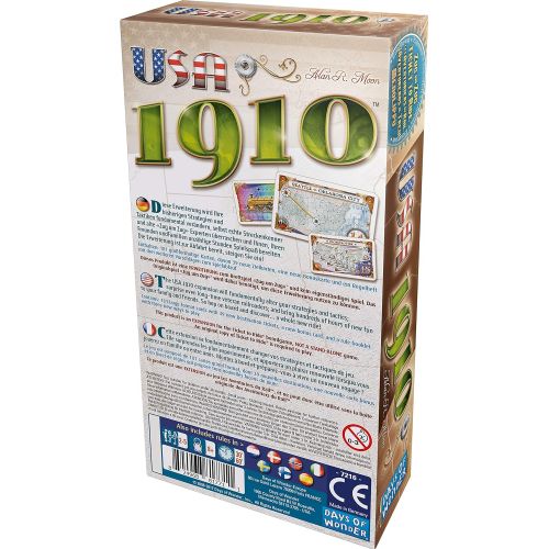  Days of Wonder Ticket to Ride USA 1910 Board Game Expansion & Europa 1912 Board Game Expansion Family Board Game Board Game for Adults and Family Train Game Ages 8+