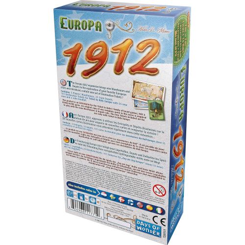  Days of Wonder Ticket to Ride USA 1910 Board Game Expansion & Europa 1912 Board Game Expansion Family Board Game Board Game for Adults and Family Train Game Ages 8+