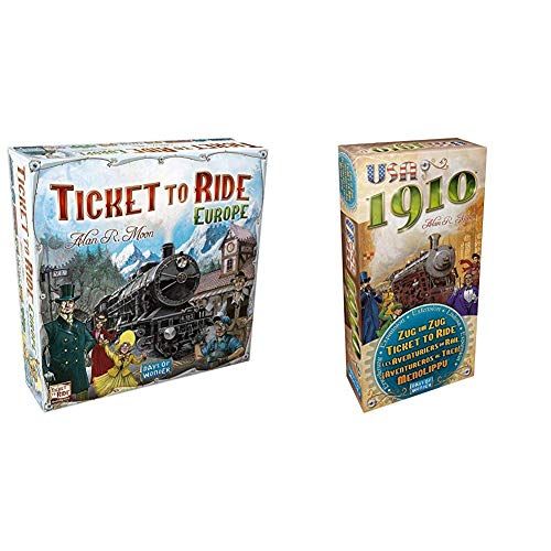  Days of Wonder Ticket to Ride: Europe & Ticket to Ride: USA 1910 Expansion