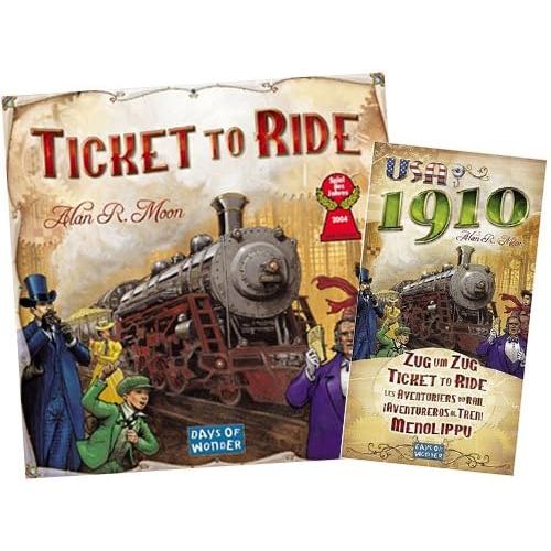  Days of Wonder Ticket To Ride and USA 1910 Expansion Bundle