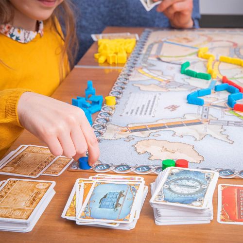  Ticket to Ride Europe Board Game Family Board Game Board Game for Adults and Family Train Game Ages 8+ For 2 to 5 players Average Playtime 30-60 minutes Made by Days of Wonder