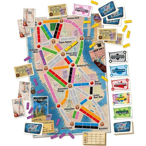  Ticket to Ride New York Board Game Family Board Game Board Game for Adults and Family Taxi Game Ages 8+ for 2 to 4 players Average Playtime 10 15 minutes Made by Days of Wonder