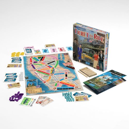  Ticket to Ride New York Board Game Family Board Game Board Game for Adults and Family Taxi Game Ages 8+ for 2 to 4 players Average Playtime 10 15 minutes Made by Days of Wonder