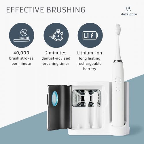  Dazzlepro Elements Sonic Toothbrush with UV Sanitizing Charging Base, Gold