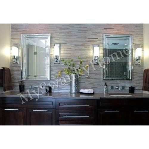  Dazzling Layered Glass Frame FRAMELESS Wall Mirror