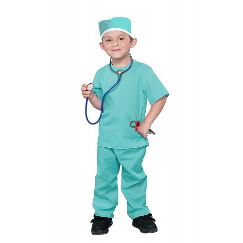  Dazzling Toys Washable Long Lasting Kids Pretend Doctor Nurse Costume Outfit Role Play Set with 6 Accessories