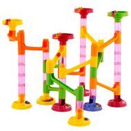 Dazzling Toys Marble Run Race Coaster Long Lasting 58 Piece Set with 43 Building Blocks Plus 15 Race Marbles Improving Your Childs Motor Skills and Brain Function