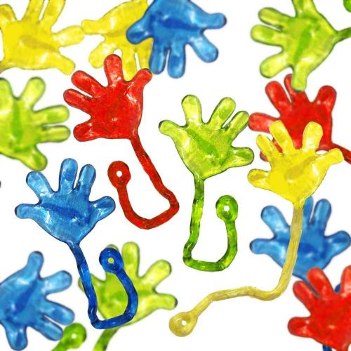  Dazzling Toys 36 Pack Multicolor Vinyl Sticky Hands and Feet Novelty Toy Pack for Children’s Parties - Funny Stretchy Mini Yoyo Sticky Fingers Kids Party Favors 36 Pk for Birthdays | Gags | Joke