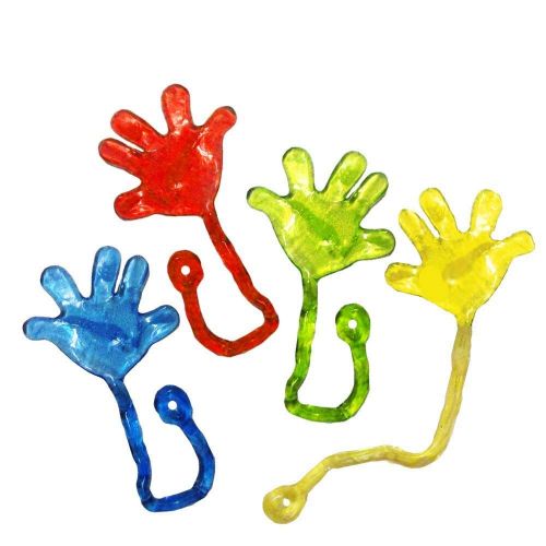  Dazzling Toys 36 Pack Multicolor Vinyl Sticky Hands and Feet Novelty Toy Pack for Children’s Parties - Funny Stretchy Mini Yoyo Sticky Fingers Kids Party Favors 36 Pk for Birthdays | Gags | Joke