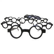 Dazzling Toys Wizard Glasses Round Frame - Great Accessory for Wizard - Harry Potter  Halloween - Birthday Party, Posing Props Costume Supplies - 8 Pack