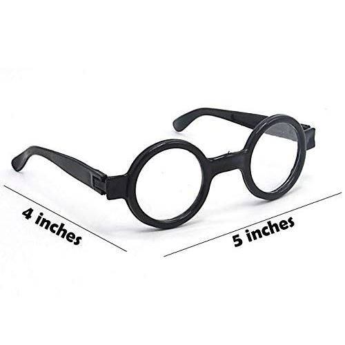  Dazzling Toys Wizard Glasses Round Frame - Great Accessory For Wizard - Harry Potter  Halloween - Birthday Party, Posing Props Costume Supplies - 12 Pack