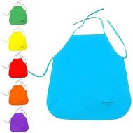 [아마존베스트]Multicolor Kids Artists Apron Set of 24 - Open Back Sleeveless Art Craft Smock Aprons | Children’s Assorted Variety Pack of 24 Colorful DIY Protective Reusable Kitchen | Painting A