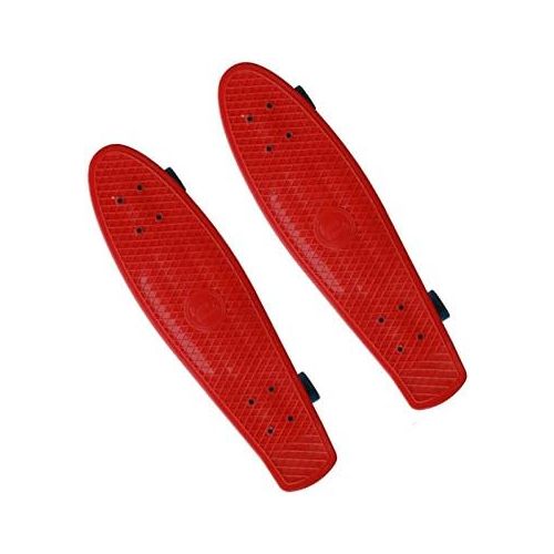  Dazzling Toys Plastic Cruiser Retro Style Skateboard, Polypropylene with PU Wheels (Red)