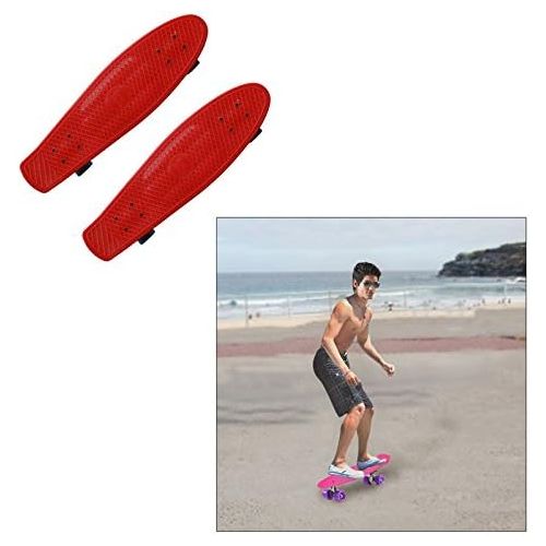  Dazzling Toys Plastic Cruiser Retro Style Skateboard, Polypropylene with PU Wheels (Red)