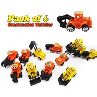 Dazzling toys Dazzling Toys Construction Vehicles Pull Back Style - Pack of 6 - Assorted Construction Designs
