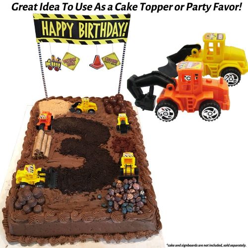 Dazzling toys Dazzling Toys Construction Vehicles Pull Back Style - Pack of 6 - Assorted Construction Designs