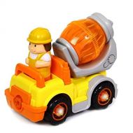 Dazzling toys dazzling toys Cement Truck | Take Apart Electric Toy Construction Truck - 6 Piece Assemble Yourself Cement Mixer | Detachable Wheels Flashing Lights & Music