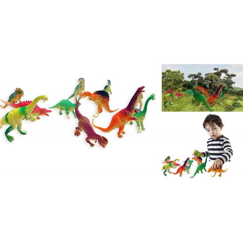  Dazzling toys Dazzling Toys Larger Size Assorted Dinosaur Figures 4-5 Inches. Pack of 24.