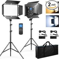 D50 Photography Lighting with Barn Door, 2-Pack 15.4