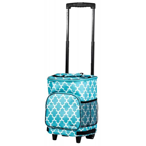  Dbest products dbest products Ultra Compact Cooler Smart Cart, Moroccan Tile Insulated Collapsible Rolling Tailgate BBQ Beach Summer