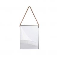 Dccer Square Waterproof Bathroom Mirror, Nordic Wall Mirror Bathroom/Living Room Elegant Makeup Mirror Waterproof Moisture-Proof Environmental Wall Decoration